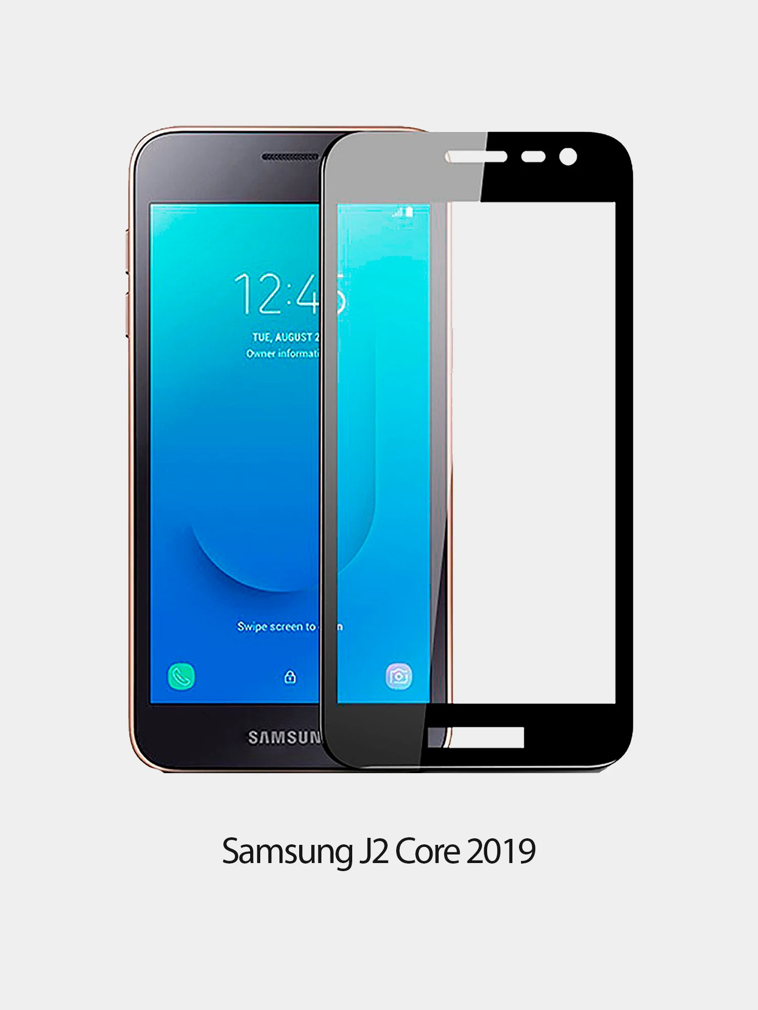 Черный защитное стекло 5D с тонкой рамкой для Samsung A60,A90,A20E 2019,A2 Core,J4 Core 2019
