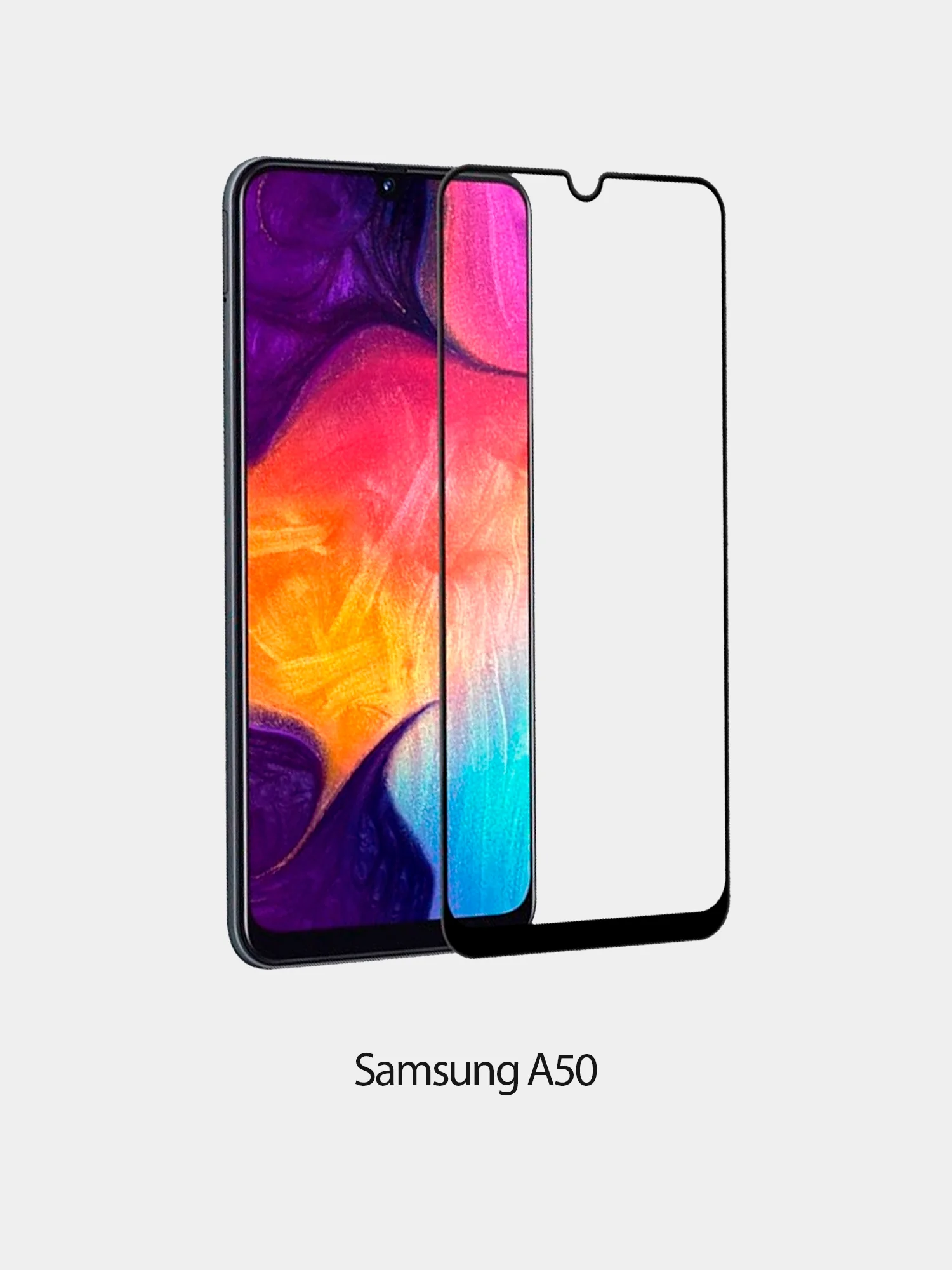 Черный защитное стекло 5D с тонкой рамкой для Samsung A60,A90,A20E 2019,A2 Core,J4 Core 2019