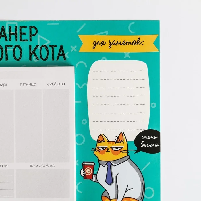 Планер на магнитах "Планер важного кота"