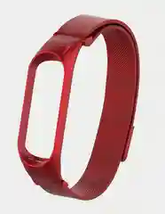 Багровый ремешок магнитный металлический для Xiaomi Mi band 5