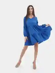 Синий платье "Кокетка"