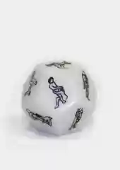 Белый кубики для эротической игры с позами из Камасутры, 3 вида