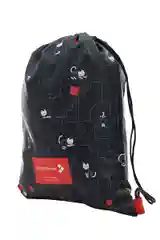 Черный рюкзак-мешок ox420 с паттерном "Студии Артемия Лебедева"