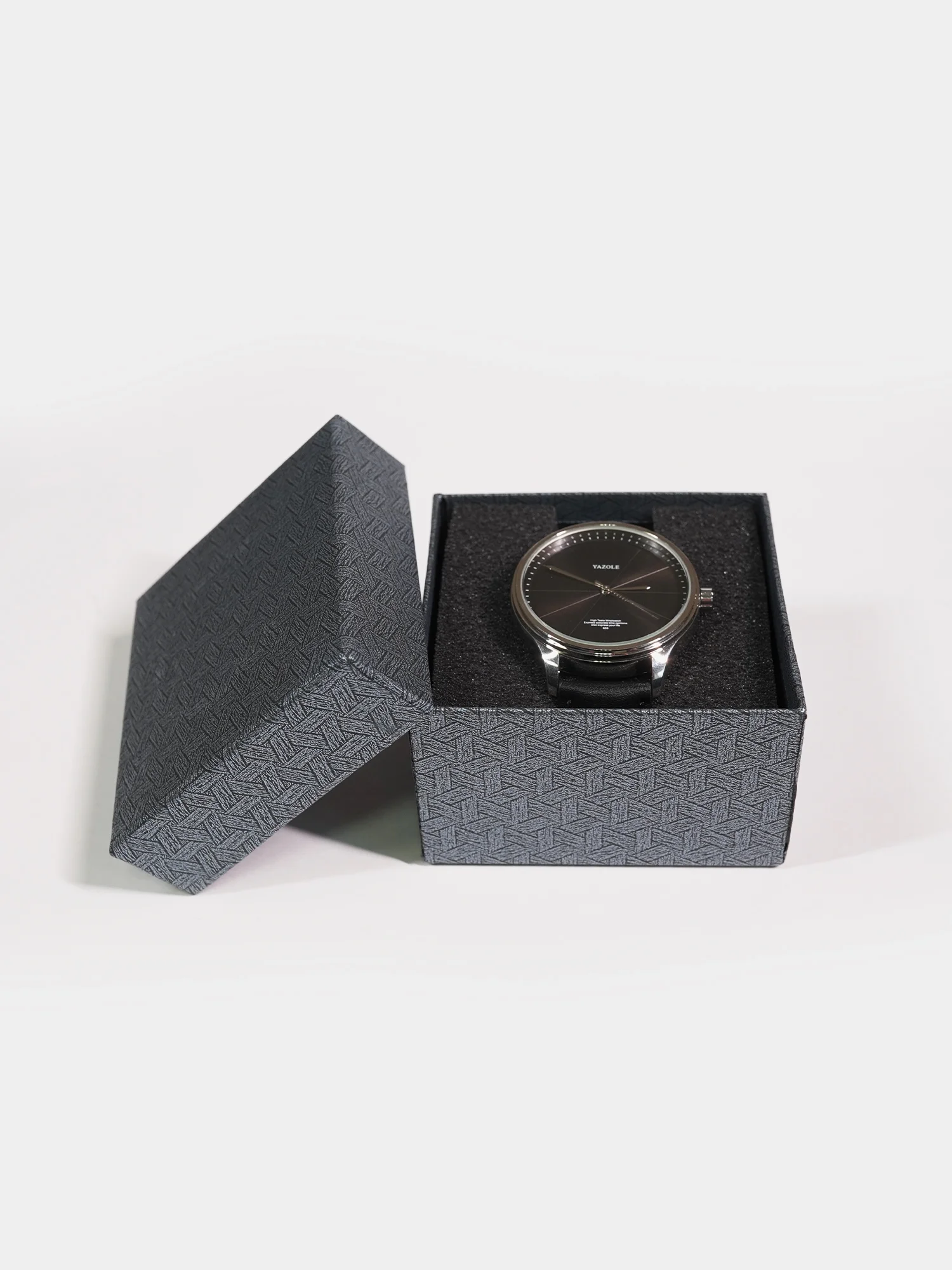 Серый меланж мужские часы Yazole 503, в подарочной коробке