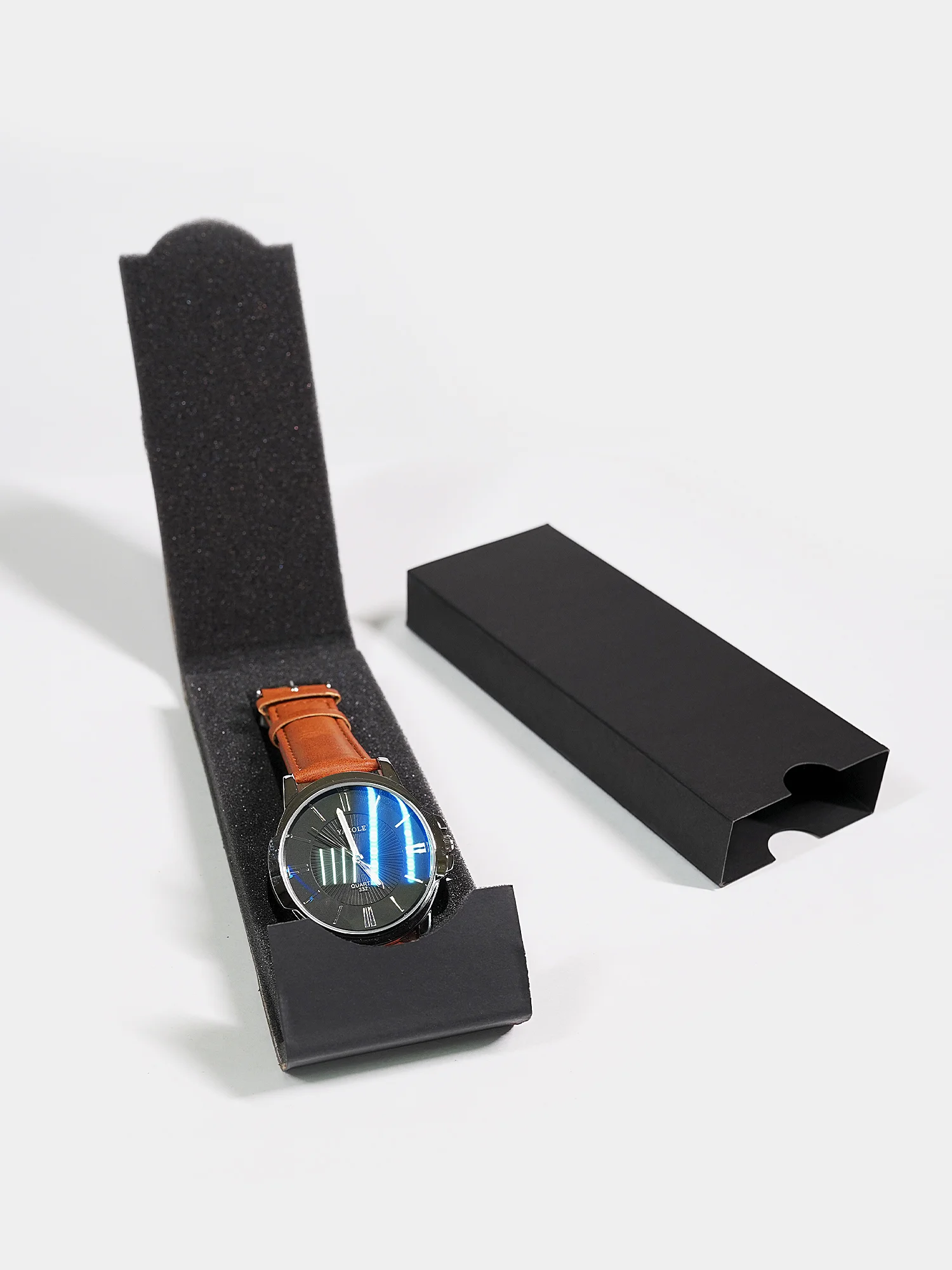 Серый меланж мужские часы Yazole 332, в подарочной коробке