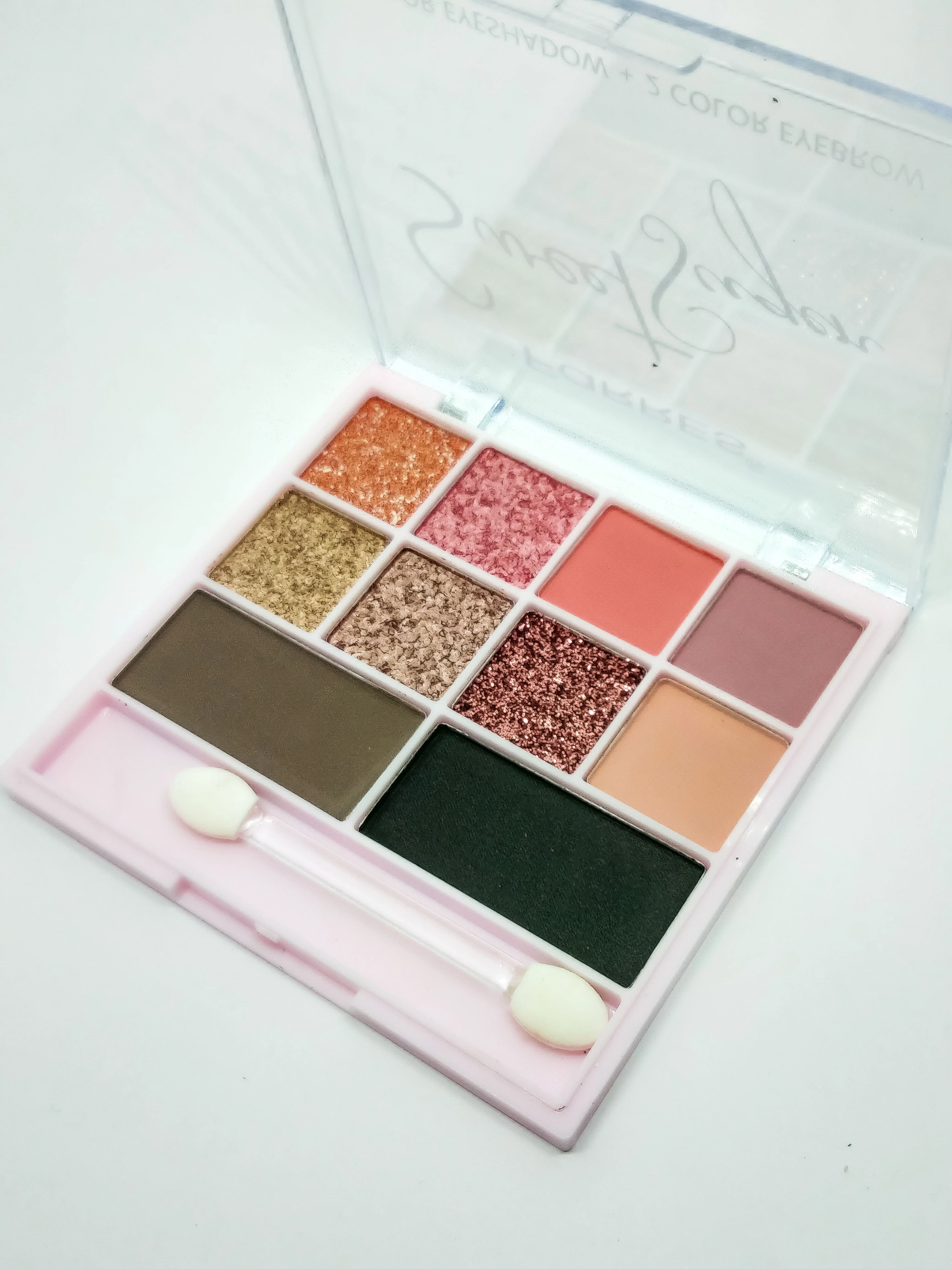Розовый палетка теней Farres Sweet sugar, 10 оттенков