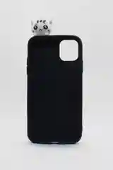 Силиконовый чехол для iPhone, c 3D игрушкой "Кошка"