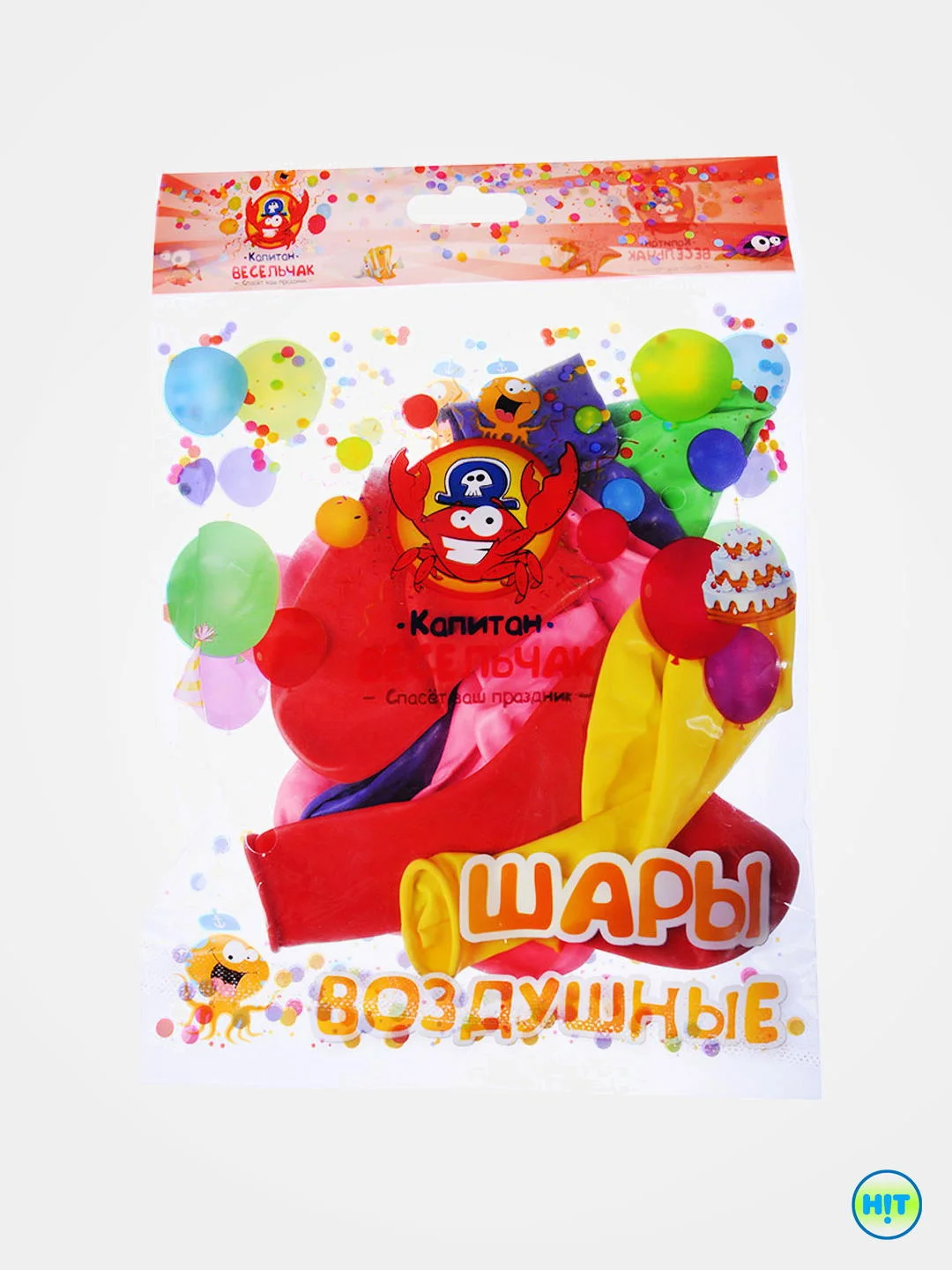 Шары воздушные разноцветные, 30 см, "Сердце", 10 шт