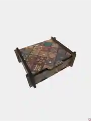 Серый меланж шкатулка для подарка, малая