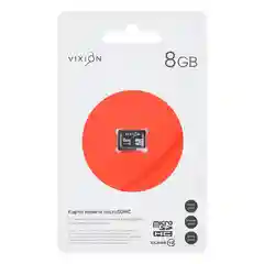 Карта памяти MicroSD Vixion Class 10, без адаптера, 8 Gb