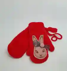 Красный варежки детские "Зайка"