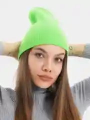 Лайм шапка вязаная