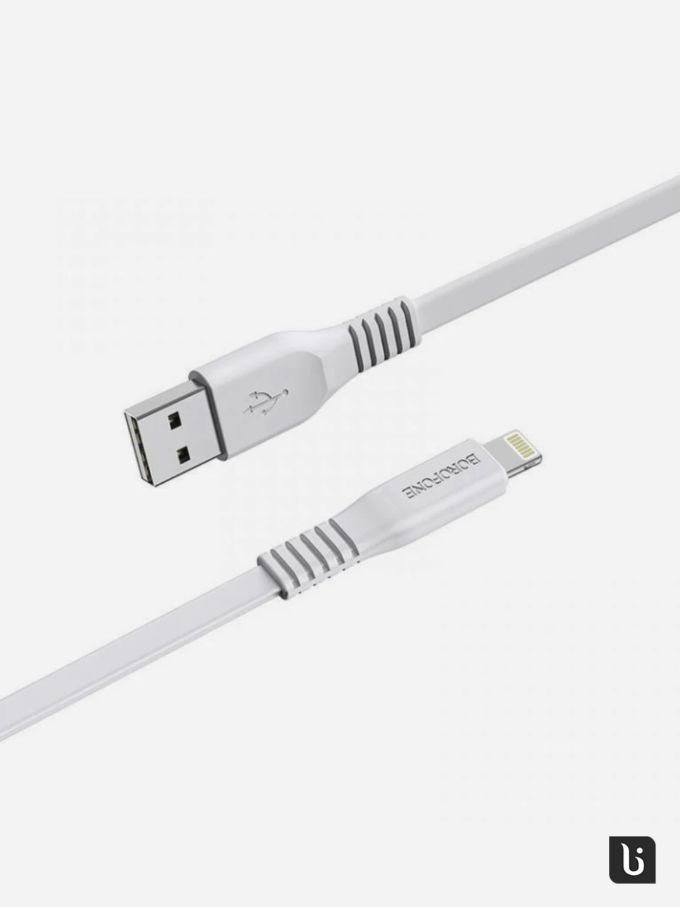 Белый кабель зарядный, Borofone BX23 Lightning, (до 2.4A, 1м, для iPhone)