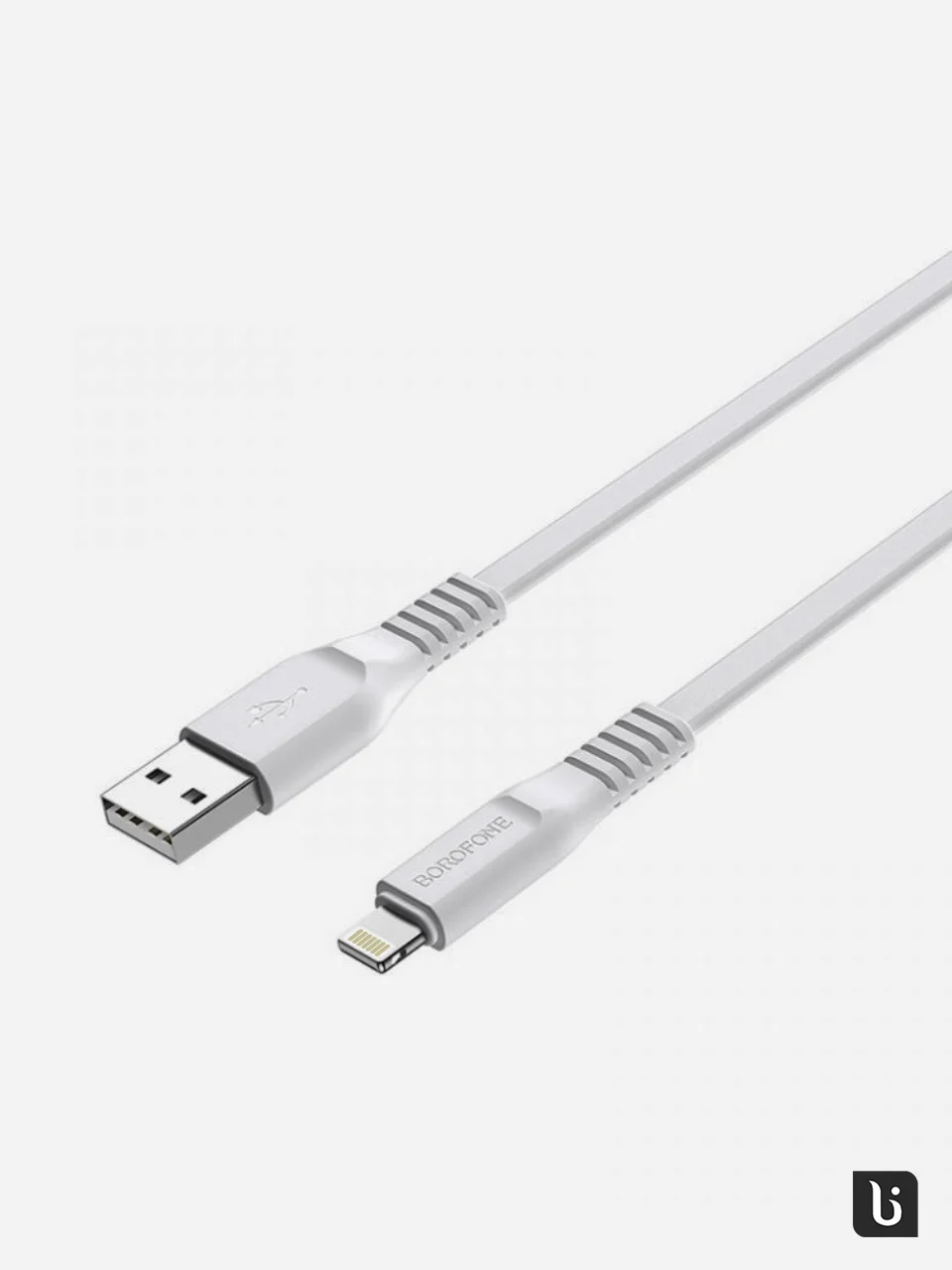Белый кабель зарядный, Borofone BX23 Lightning, (до 2.4A, 1м, для iPhone)