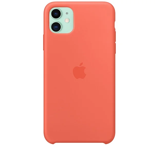Оранжевый чехол для айфона, silicone case iphone