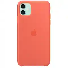 Оранжевый чехол для айфона, silicone case iphone