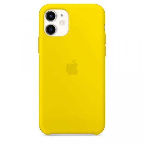 Желтый чехол для айфона, silicone case iphone