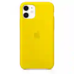 Желтый чехол для айфона, silicone case iphone