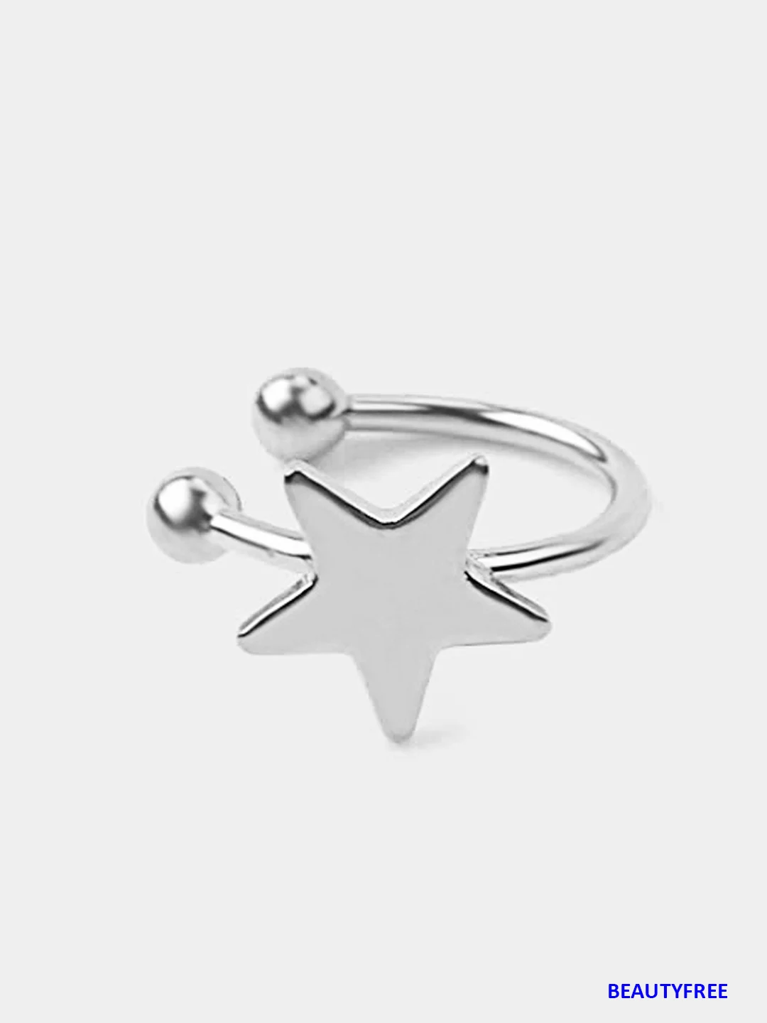 Серебряный серьга-кафф