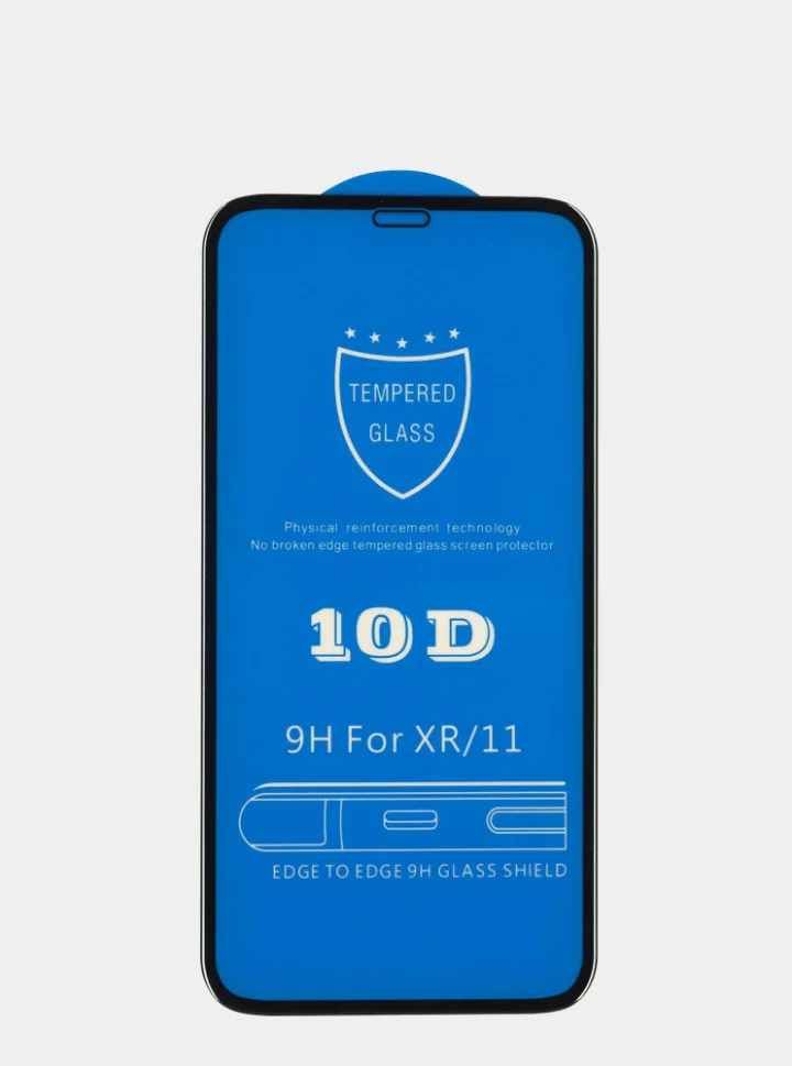 Белый защитное стекло для iPhone (10D)