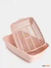Коралловый меланж лоток для кошачьего туалета с сеткой, малый