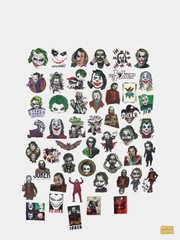 Стикеры Джокер (Joker) 50шт (наклейки, фильм)