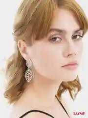 Серьги подвески, серёжки в виде листьев Agata