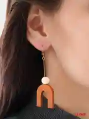 Серьги асимметричные с геометрическими подвесками Ruth