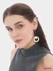 Серьги асимметричные с геометрическими подвесками Ruth