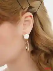 Серьги подвески с кольцом Paula