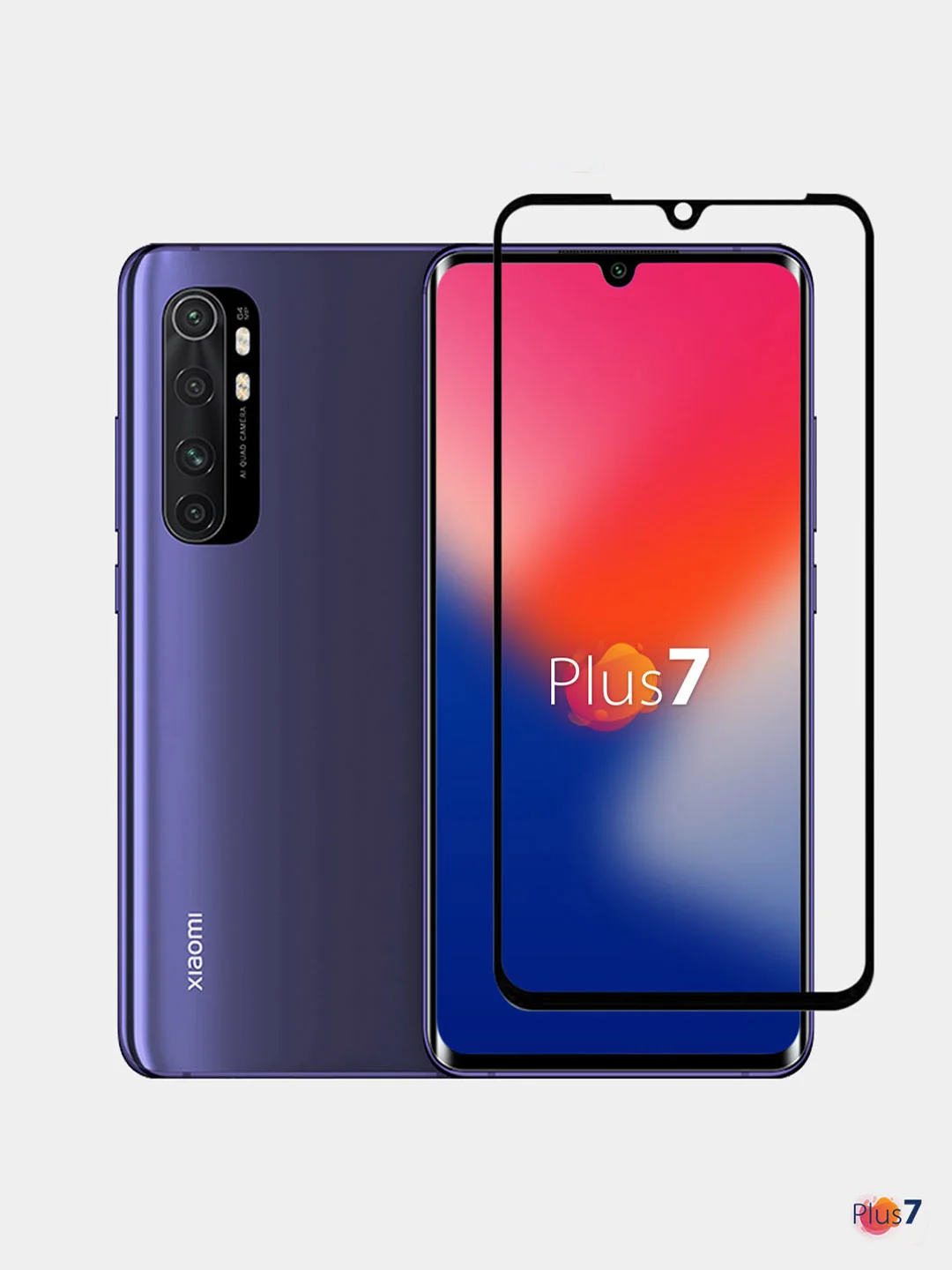 Черный защитное стекло 9D для Xiaomi 10 Lite