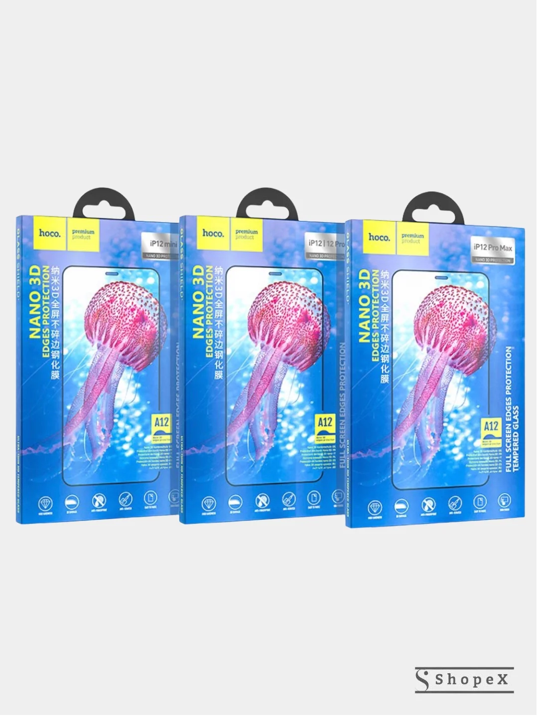 Защитное стекло NANO 3D HOCO A12 для iPhone 12, 12 Pro, 12 mini, 12 Pro Max