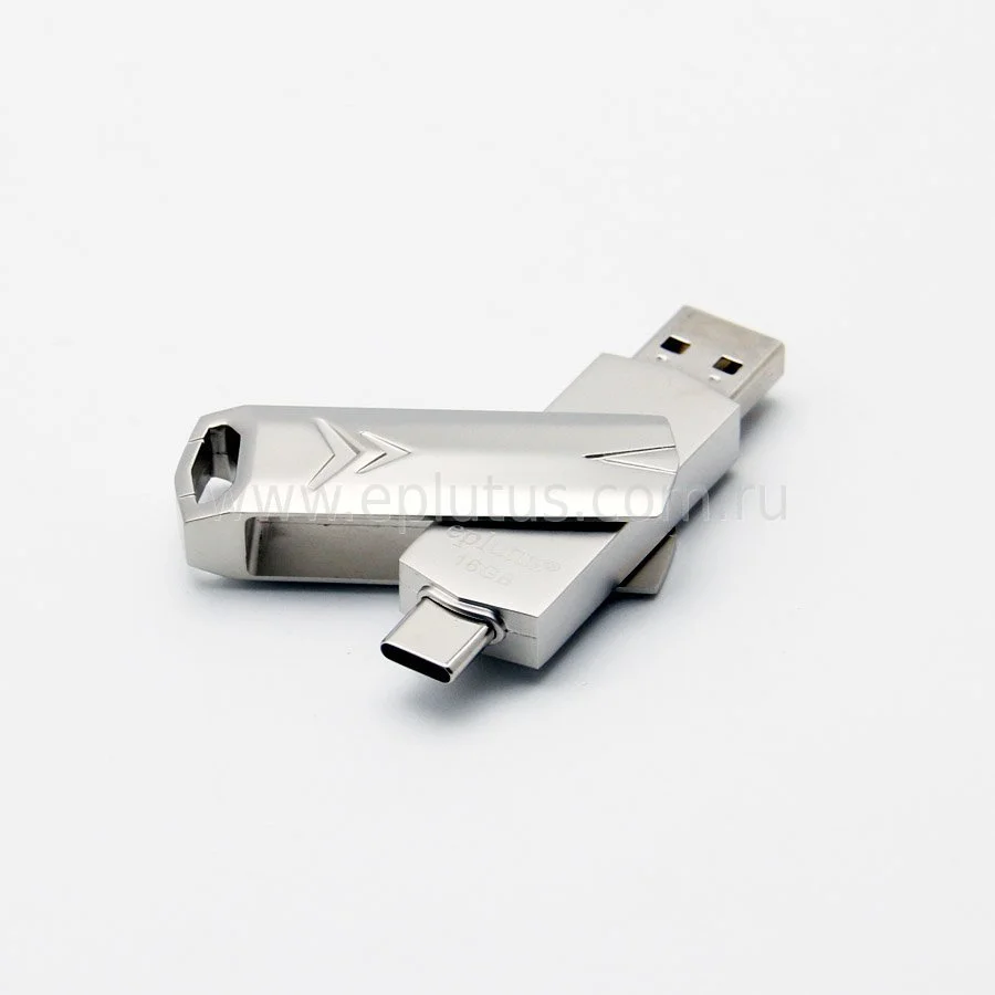 Флеш-накопитель Eplutus U-322, USB 3.0 ,серебристый, 16 GB