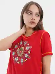 Футболка с принтом-оберегом, хлопок