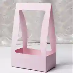 Розовый коробка, пакет для цветов, цветочная композиция