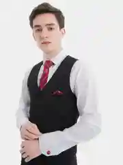 Набор Мужской галстук , запонки, зажим, платок в подарочной упаковке Arni