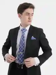 Набор Мужской галстук , запонки, зажим, платок в подарочной упаковке Arni