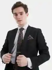 Набор Мужской галстук , запонки, зажим, платок в подарочной упаковке Arni