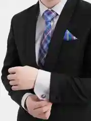 Набор Мужской галстук , запонки, зажим, платок в подарочной упаковке Arni
