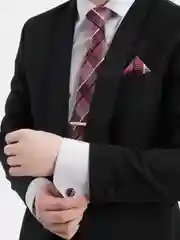Набор Мужской галстук , запонки, зажим, платок в подарочной упаковке Arni
