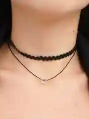 Индиго чокер с подвеской на шею