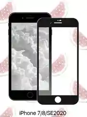 Защитное стекло для iPhone 7 / 8 / SE2020, полноэкранное, 9D, черное