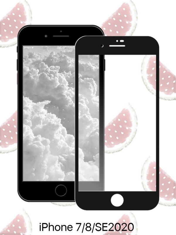 Защитное стекло для iPhone 7 / 8 / SE2020, полноэкранное, 9D, черное