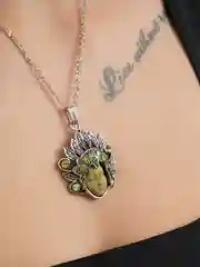 Серебряный цепочка с подвеской