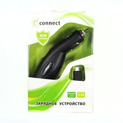 Автомобильное зарядное устройство Connect micro USB, 2100 mah