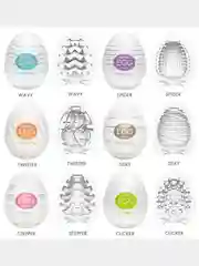 Фуксия мужской эластичный мастурбатор TENGA EGG, 6 типов