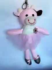 Красный брелок "Корова"