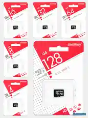 Карта памяти microSD Smartbuy Class 10, 4 / 8 / 16 / 32 / 64 / 128 GB