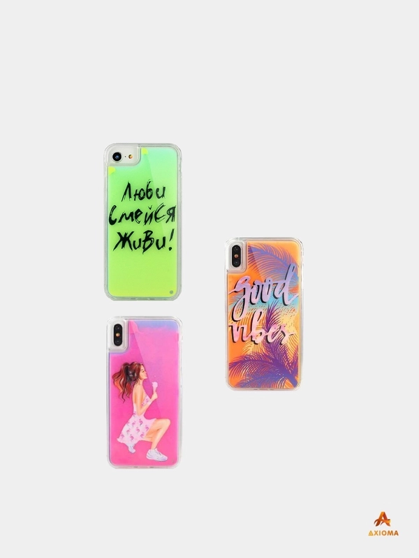 Чехол iPhone 6 / 6S / 7 / 8 Neon case Lux. Светящийся, переливающийся