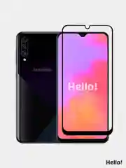 Стекло защитное Samsung Galaxy A20 / M10S / A50 / A50s / A30 / A30s / M30s 2019 / А50 / M21, Anti-broken, глянцевое, полный клей, чёрное, 0.33 мм